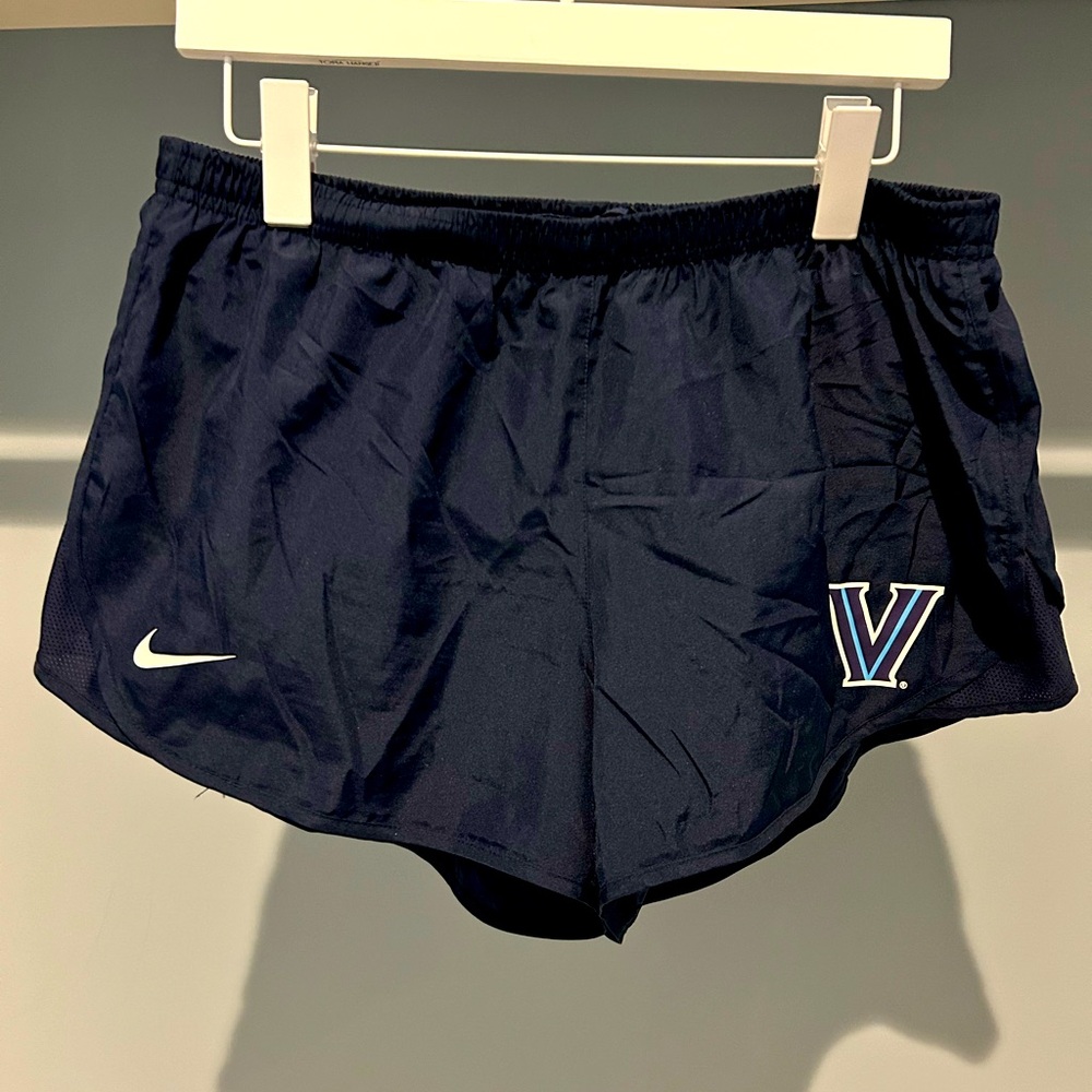 Nike Villanova shorts. Drifit style. Size large. Navy w/logo detailing.